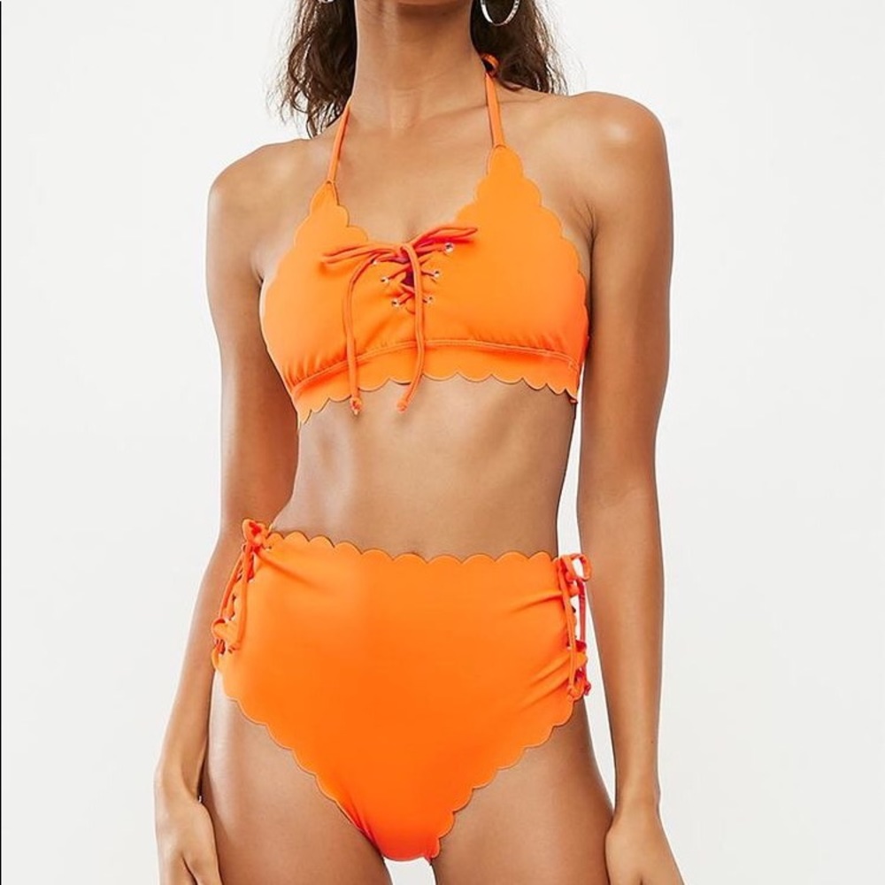 High waisted bathing suit set